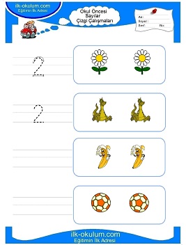 Çocuklar İçin Çizgi Çalışma Sayfaları 